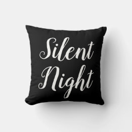 Script SILENT NIGHT - Typografie Kissen