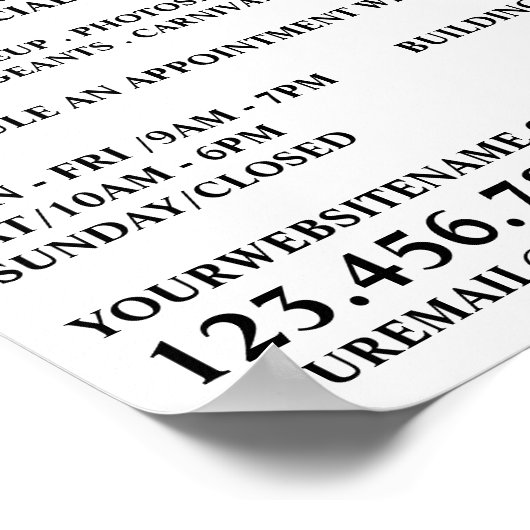 Script Silver Foil Pinselstrich Makeup Artist Poster (Ecke)