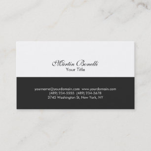 Script Simple Gray White Consultant Business Card Visitenkarte