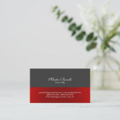 Script Simple Red Gray Consultant Business Card Visitenkarte (Stehend Vorderseite)