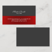 Script Simple Red Gray Consultant Business Card Visitenkarte (Vorne/Hinten)