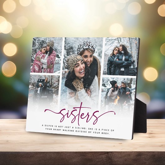 Script Sisters 5 Foto-Collage-Andenken-Geschenk Fotoplatte