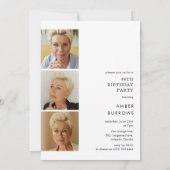 Script Sixty 4 Foto-Collage 60. Geburtstag Einladung (Rückseite)