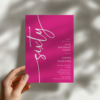 Script Sixty' 60. Geburtstag Einladung