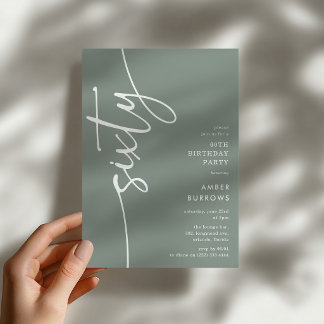 Script Sixty' 60. Geburtstag Einladung