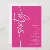 Script Sixty' 60. Geburtstag Einladung (Vorderseite)
