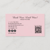 Script Social Icon QR-Code Foto Make-up-Artist Visitenkarte (Rückseite)