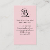 Script Social Icon QR-Code Foto Make-up-Artist Visitenkarte (Rückseite)