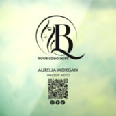 Script Social Icon QR Code Logo Visagist Fensteraufkleber (Blatt 3)