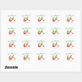 Script Spread The Love Raspberry Jam Favor Sticker (Blatt)
