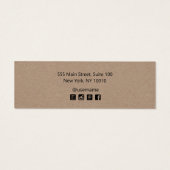 Script Study Earring Tan Kraft Display Card (Rückseite)