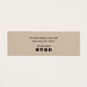 Script Study Earring Tan Kraft Display Card (Rückseite)