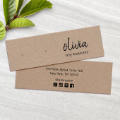 Script Study Earring Tan Kraft Display Card