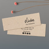 Script Study Earring Tan Kraft Display Card