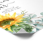 Script Sunflower Brautparty Parfüm Bar Sign Poster (Ecke)