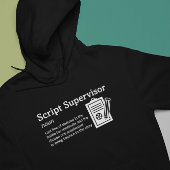 Script Supervisor Definition Dark Mode - Film-Crew Hoodie