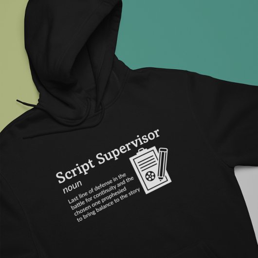 Script Supervisor Definition Dark Mode - Film-Crew Hoodie