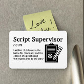 Script Supervisor Definition Set Life 4" x 6" Flex Magnet
