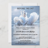 Script Swan Lake Wedding Rehearsal Dinner Einladung (Vorderseite)