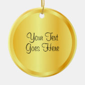 Script Template Imitate Gold Metallic Look Elegant Keramik Ornament (Vorne)