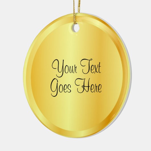 Script Template Imitate Gold Metallic Look Elegant Keramik Ornament (Links)