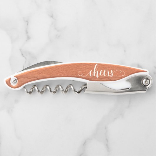 Script Terra Cotta Corkschraube Flaschenöffner Kellnermesser (Rückseite)