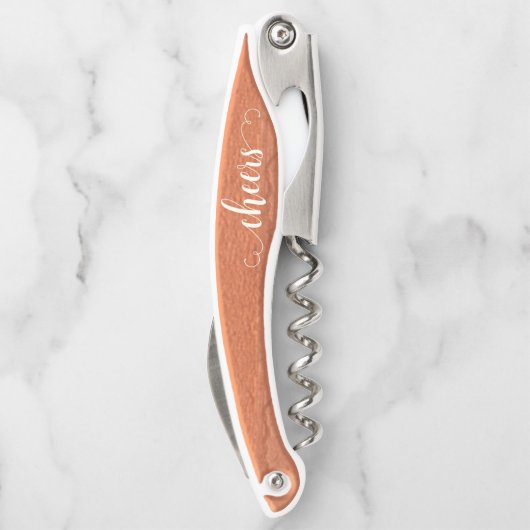 Script Terra Cotta Corkschraube Flaschenöffner Kellnermesser (Rückseite)