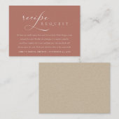 Script Terracotta Rezept Brautparty anfordern Begleitkarte (Vorne/Hinten)