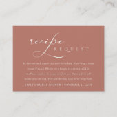 Script Terracotta Rezept Brautparty anfordern Begleitkarte (Vorderseite)