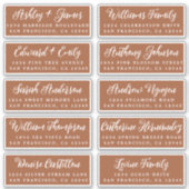 Script TerraCotta Wedding Guest Address Labels (Vorderseite)