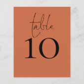 Script Terracotta Wedding Tischnummer (Rückseite)