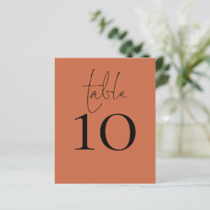 Script Terracotta Wedding Tischnummer