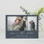 Script text Foto Save The Date (Stehend Vorderseite)