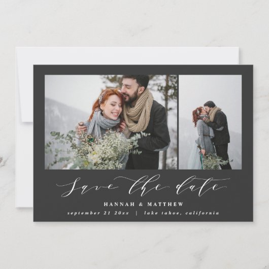 Script text Foto Save The Date (Vorderseite)
