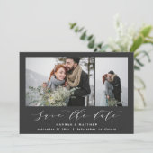 Script text Foto Save The Date (Stehend Vorderseite)