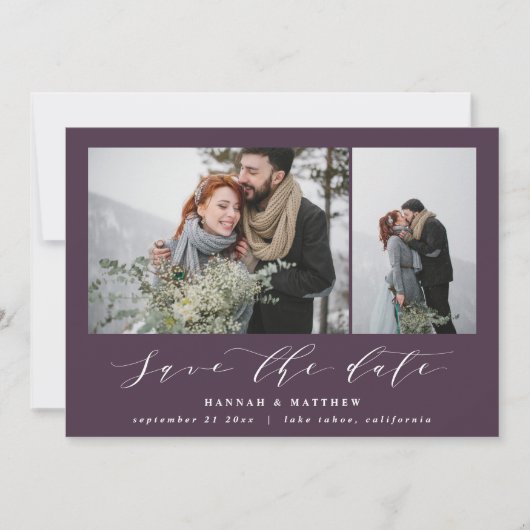 Script text Foto Save The Date (Vorderseite)