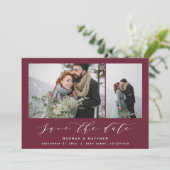 Script text Foto Save The Date (Stehend Vorderseite)