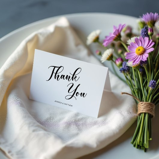 Script Thank Card for Couples Dankeskarte
