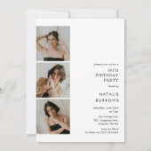 Script Thirty 4 Photo Collage 30th Birthday Einladung (Rückseite)