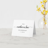 Script to My Mother in Law on My Wedday Card Karte (Gelbe Blume)