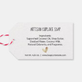 Script Typografie Goldenes Herz aus Liebe Kraft Geschenkanhänger (Rückseite Horizontal)