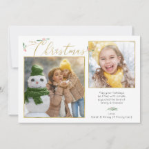 Script Typografie Minimalistisch 2-Foto Gold & Whi