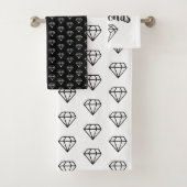 Script Typografie "Pressure Makes Diamonds" Badhandtuch Set (Insitu)