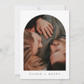 Script Typografie Sie sind Verlobt Einladung (Rückseite)