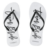 Script Typografie "Team Bride" Badesandalen (Fußbett)