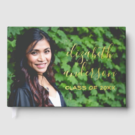 Script Typografy Abschluss Gästebuch (Vorderseite)