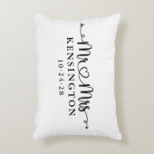 Script Typografy Custom Mr. Wedding Foto Dekokissen (Vorderseite(Vertikal))