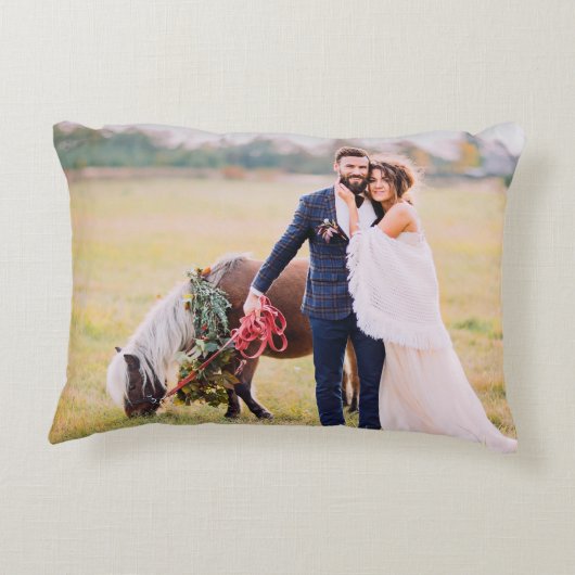 Script Typografy Custom Mr. Wedding Foto Dekokissen (Rückseite)