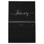 Script Typografy Family Name Black & White 2023 Kalender (Feb 2027)