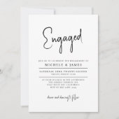 Script Typografy Minimal Wedding Verlobung Einladung (Vorderseite)